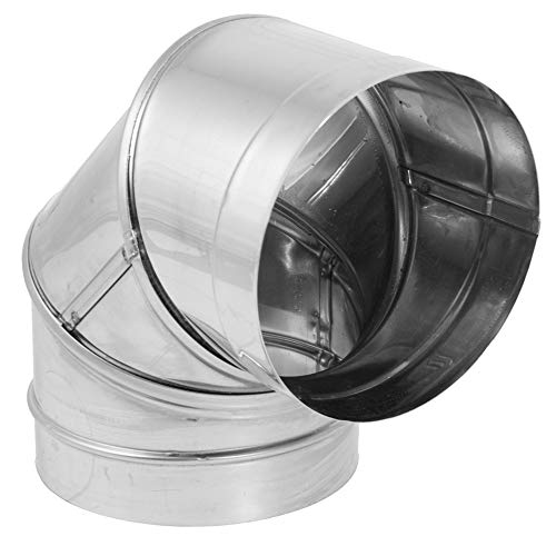 DuraVent 8DBK-E90SS DuraBlack SS 90 Degree Stove Pipe Elbow, Stainless Steel, 8\" Inner Diameter