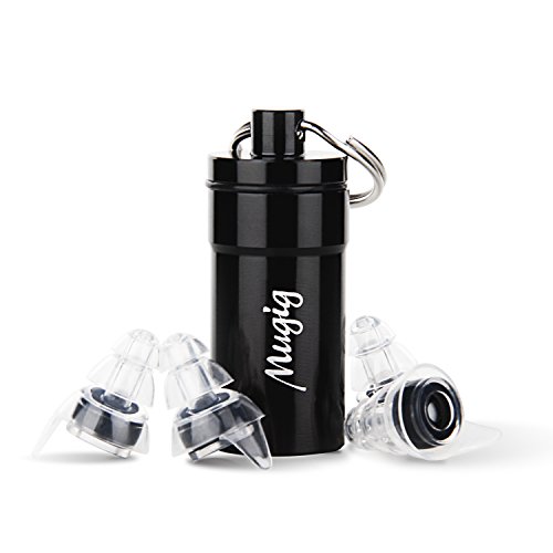 Mugig Professional Ear Plugs High Fidelity for Concerts, Music, Clubs, Stage Shows and festivals, 27DB Noise Reducing Ear Protecting, Water-Proof Liquid Comfortable Silicone Materials, 2 pares
