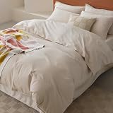Double Stitch GOTS Organic Cotton Queen Duvet Cover, Washed...
