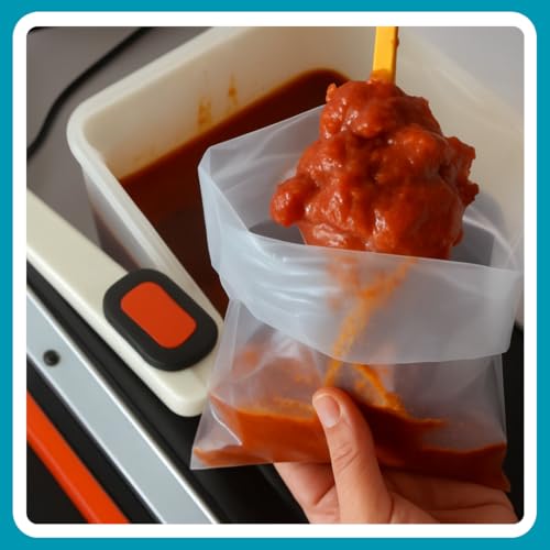 Image of Foreign Pickle Packing Covers | LDPE Poly Bags for Travel & Export | Virgin Plastic Thick Bags | 50 Pcs (25 Milk White 8x10 + 25 Transparent 6x9) | International Pickle Packing Covers