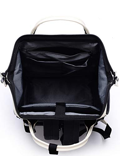 Kah&Kee Polyester Travel Backpack Functional Anti-Theft School Laptop For Women Men (Black/Grey, Large) #TOP4