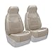 Coverking Custom Fit Front 50/50 High Back Bucket Seat Cover for Select Chrysler Town & Country Models - Genuine Leather (Beige)