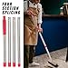 VALICLUD Stainless Steel Mop Handle Replacement Rod, Metal Mop Pole Extension, Detachable 4-Section Broom Pole for Household and Industrial Cleaning