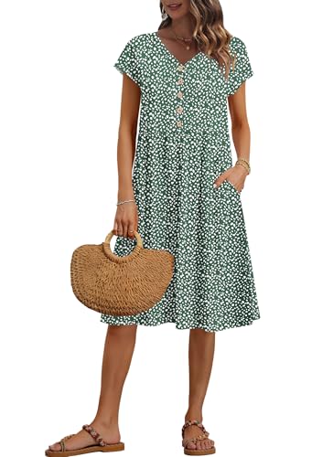 Robe d'été pour femme ample à manches courtes confort absolu