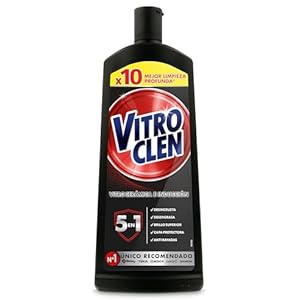Vitroclen Limpiador de Vitrocerámica en crema, Acción protectora y desengrasante, 450 ml