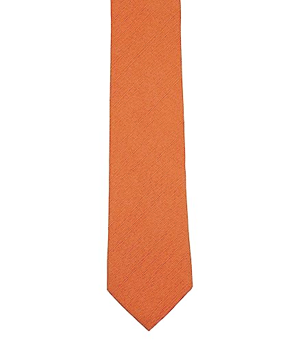 Image of BELLUNO Men's 2.5 inch Skinny Solid Cotton Linen Ties