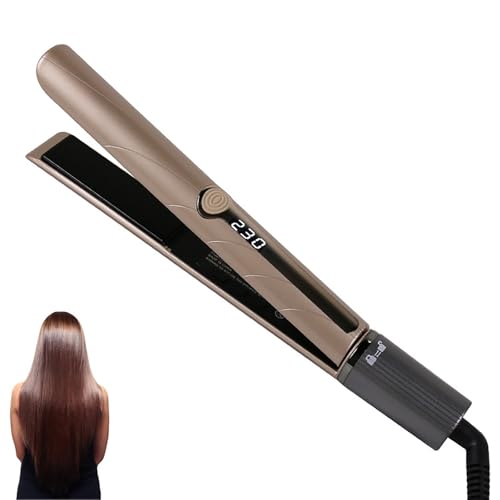 Plancha de pelo cerámica mini con pantalla LCD y control miniatura 1