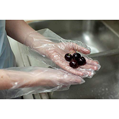 Safe Handler Disposable Food Handling Long Cuff Poly Gloves | One Size Fits Most, 0.65G, 11", Pack Of 50 Gloves #TOP4