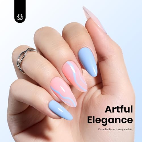 Image of beetles Gel Polish Light Blue Gel Nail Polish Hema Free Soak Off Uv LED Nail Lamp 15ml DIY Home Manicure Salon Gifts for Women Girls Blue Memories