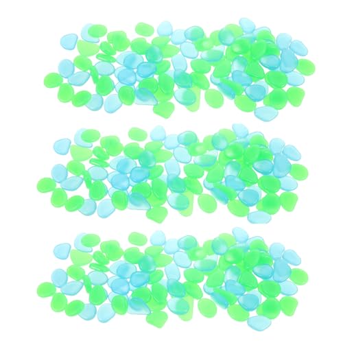 Cailloux pour allées extérieures phosphorescents bleu-vert de 20-30 mm en lot de 500 pièces