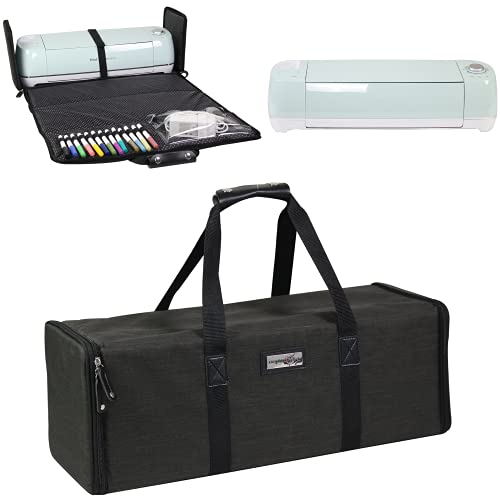 Everything Mary Die-Cut Machine Carrying Case, Heather Black - Craft Sticker Bag Compatible With Cricut Air/Maker & Brother Scanncut - Cutting Storage For Vinyl, Tools, Accessories #TOP2