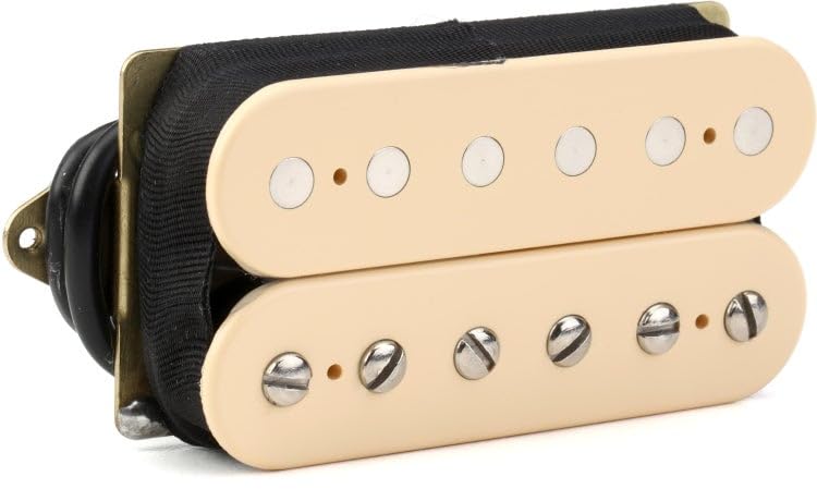 DiMarzio DP500FCR Super PAF Ceramic Humbucker haute sortie pour guitare électrique Look vintage PAF Bridge Pickup, F-Spaced, crème