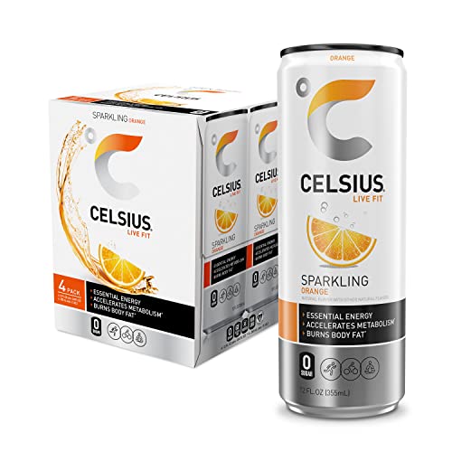 Celsius Sparkling Orange, Functional Essential Energy Drink 12 Fl Oz (Pack Of 4) #TOP30