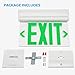 LEONLITE Emergency Exit Sign, LED Edge Lit Exit Sign, Exit Light with Battery Backup, UL Listed, Double Sided, Rotating Acrylic Clear Panel, Top/Side/Wall Mount, 120/277V, Green, Pack of 4