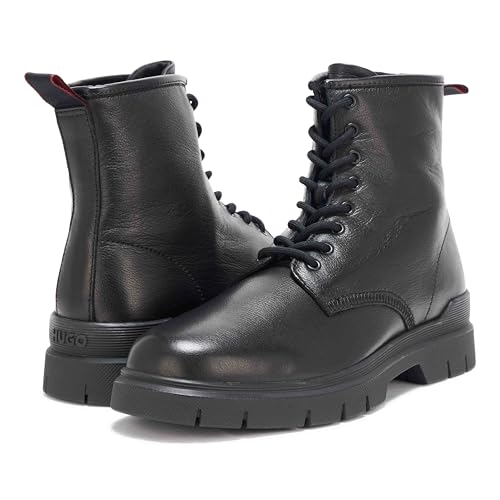 HUGO Men's Ryan Grain Leather Lace Up Half Boot Fashion3