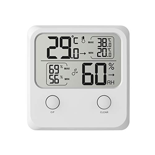 Digital Thermo-Hygrometer,Home Electronic High-Precision Indoor Temperature Meter with Large Display Monitor for Kitchen Baby Room Office