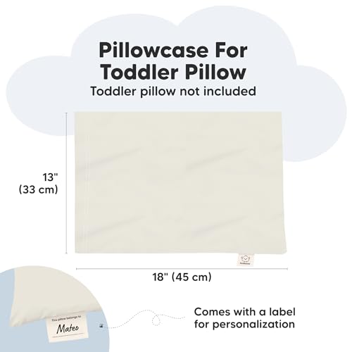 Image of KeaBabies 13x18 Waterproof Toddler Pillowcase, 1pk Pillow Case (Clay) | Soft Waterproof Toddler Pillow Protector Cover for Kids, Boys, Girls, Machine Washable, Small Travel Pillow Sold Separately