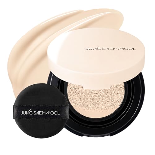Image of JUNG SAEM MOOL Essential Skin Nuder Cushion | Natural Finish, Buildable Coverage Cushion Foundation by Korean Makeup Artist (Mini, 0.17 Fl Oz), 13W Fair Ivory