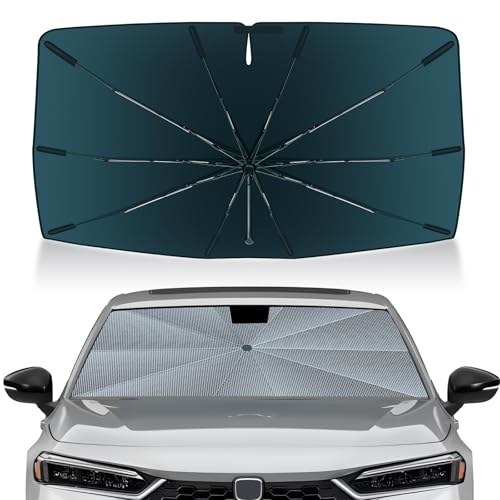 Image of Autorder Windshield Sun Shade Umbrella for 2023-2026 Mercedes-Benz GLC Accessories,Upgraded Ice Crystal Material,Easy Setup Umbrella Sunshade for Car Windshield,100% Sun Blocking