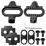 Juego de pedales de tacos de bicicleta, tacos para zapatos de ciclismo, clips de zapatos de bicicleta de acero, tacos de pedal de autobloqueo, tacos de repuesto para bicicleta compatibles con pedales
