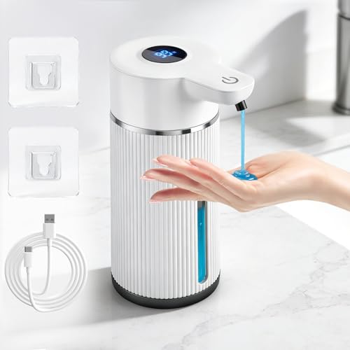Distributeur Savon Automatique, 420ml Distributeur Savon Mural Automatique avec Capteur Infrarouge,...