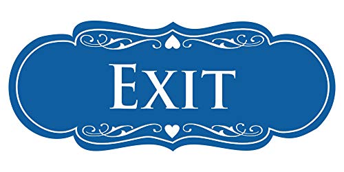 Panneau de sortie bleu 2x5 pouces pour guider vos espaces de travail