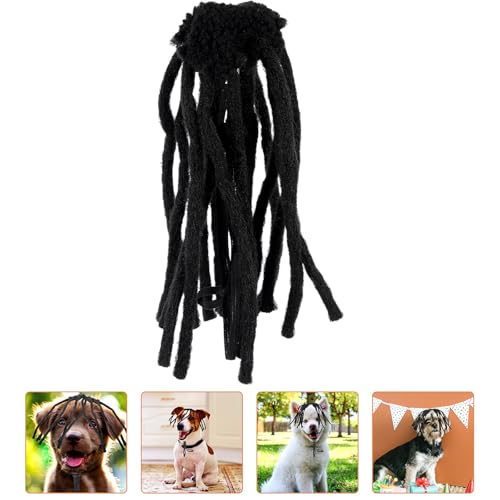 Peluca Dreadlocks para perros pequeños negro miniatura 7