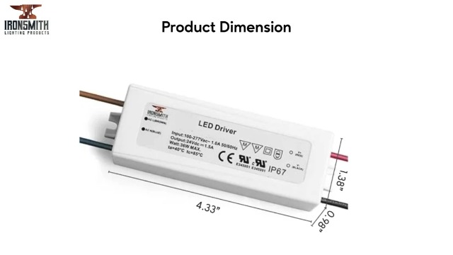 Image of Ironsmith Lighting Products Constant Voltage LED Driver Transformer (24 Volt | 36 Watt | Non Dimmable - Constant Voltage)