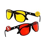 Set 2 Gafas luz azul | Amarillas y Rojas | Filtro de Luz Azul | Bienestar para tu Día y Noche | Reduce la Fatiga Visual | Regula el Sistema Nervioso a través de la Luz | Ordenador, Gaming y Descanso