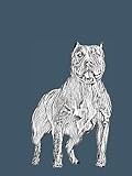 notebook (diary ,journal) for dog (american pit bull terrier) ,hard cover ,8.25 x 11 inches ,180 pages ,green ,without frame