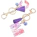 STOBOK 2 Pcs Glitter Initiale Porte-Clés Charmes Résine Lettre Initiale M C Pendentif Porte-Clés Alphabet Porte-Clés Portefeuille Porte-Clés Cadeau Saint Valentin Couleur Assortie