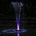Ocean Mist Small Floating Fountain with 48 RGB LED Lights and 600GPH Submersible Pump for Ponds and Water Gardens