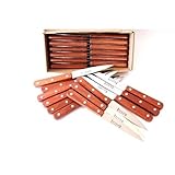 - klassischer brauner Griff Office de Thiers Küchenmesser, Klinge 10,5 cm, 24 Stück