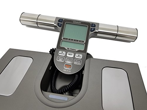 Balança de Controle Corporal Corpo Inteiro Omron HBF-514C até 150 kg Preto e Prata