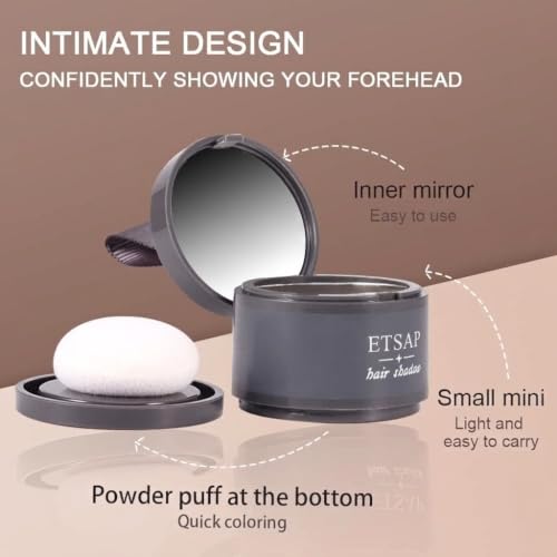 Image of Hairline Powder Instantly Conceals Hair Root Touch Up Hair Powder, Hair Toppers for Women & Men, Hair Fibers for Thinning Hair Non Sticky, Root Cover Up, Stain-Proof Long Lasting