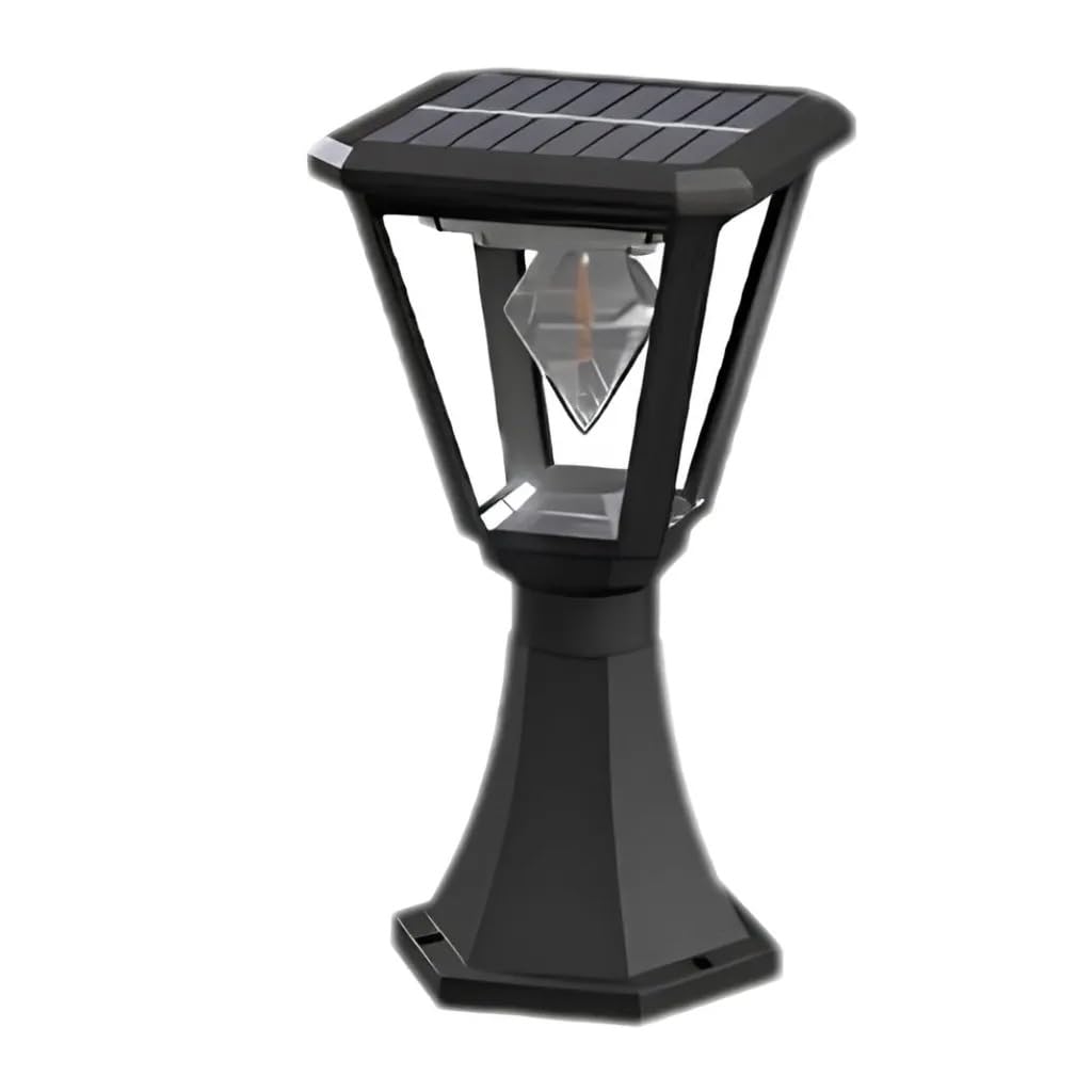 XUGA Cybernautt LS1501-PLM Solar Pillar Mount Light | 2000mAh Battery IP66 Waterproof Outdoor Post Cap Lantern | Dusk to Dawn Ambient Security Lighting for Garden, Pier, Fence & Driveway-image-12
