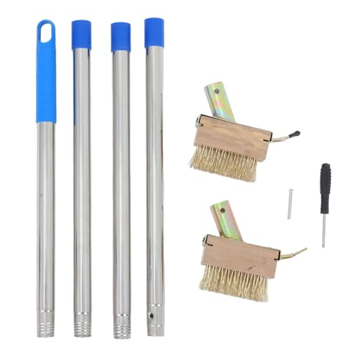 Happyyami Spazzola per Diserbo in Acciaio Inossidabile Manico Strumento per Pulizia Pavimentazione Fessure Rimozione Muschio e Erbacce Attrezzo Manuale per Patio e Marciapiedi