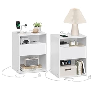 VASAGLE 2er Set Nachttische mit Schublade