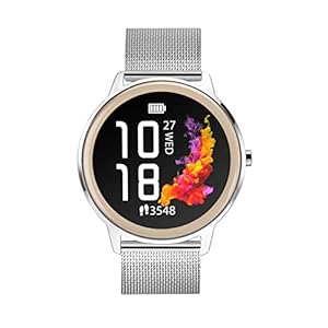 Sekonda Flex Womens 42mm Smart Watch with Heart Rate and Sleep Monitor, Daily Activity, Sports, Music, Weather & Message Functions, with Mesh Strap