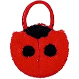 Das kleine, plüschige Marienkäfer-Täschchen mit kariertem Futter von Die Spiegelburg ist ein hübscher Glücksbringer für unterwegs.