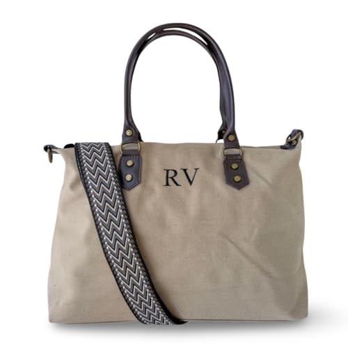 Imagen de Cocholate Bolso Hombro Leonor Bolso Personalizado Bordado y Personalizado con tus iniciales Correa étnica incluida