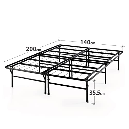 ZINUS SmartBase robuuste lattenbodem, 35 cm, metalen bedframe, eenvoudige montage, opbergruimte onder het bed, 140 x 200 cm, zwart - Afbeelding 6