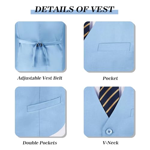 Men's Suit Slim Fit 2 Pieces Suits Set Grooms Tuxedos Business Wedding Prom Party Suit Waistcoat Vest Pants Set2