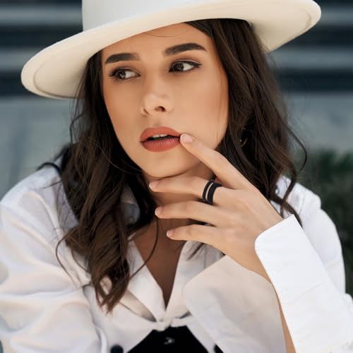 OIDEA Women's Silicone Rings Set: Thin and Stackable Rubber Wedding Engagement Ring Bands Valentine's Day Gift Jewelry Gifts for Women Ladies2