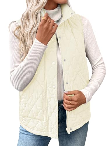 EVALESS Womens Puffer Vest 2025 Trendy Fashion Lightweight Quilted Jackets