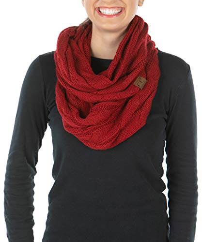 Funky Junque Infinity Scarf Women Winter Cable Knit Circle Wrap -...