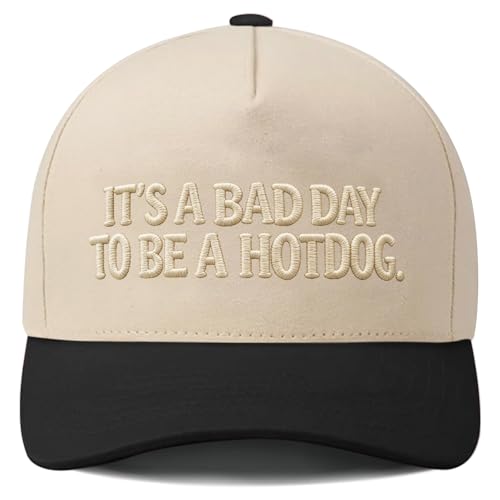 Its A Bad Day to Be A Hotdog Tab Funny Trucker Hats Women Vintage Adjustable Baseball Cap Embroidery Fashion Trucker Hat