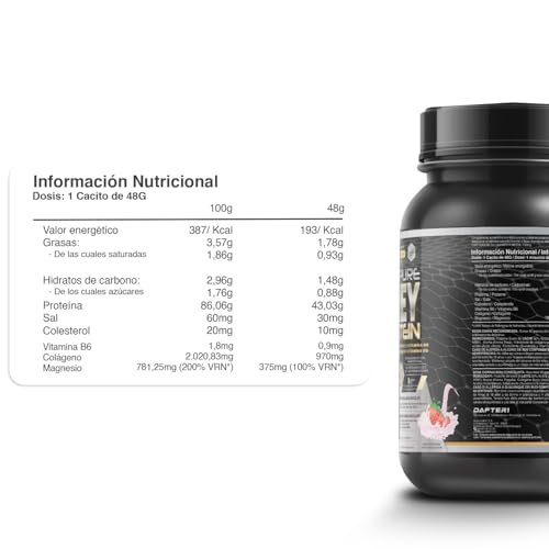 Miniatura 7 de Healthy Fusion Whey Protein Pura Con Colágeno Magnesio Tonifica Y Aumenta La Masa Muscular Mejora Tus Entrenamientos 1000g Fresa