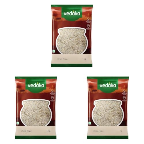 Image of Amazon Brand - Vedaka Dosa Rice 1kg| Ideal For Dosas (Pack of 3)