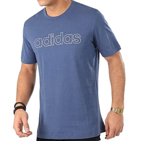 adidasMen's Essentials Single Jersey Linear Embroidered Logo T-Shirt